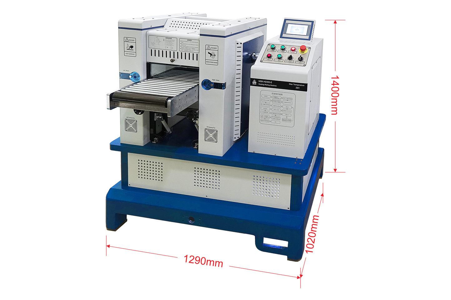 R2R Hot Rolling Press (12'' Wide, 200oC Max ) with Pressure Control Up to 15T - MSK-H2300-ER