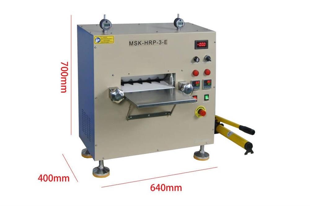 10 T Max. Pressure adjustable Cold Rolling Press (10"W x 8"D ) with Optional Hydraulic Pump - MSK-HRP-3-C