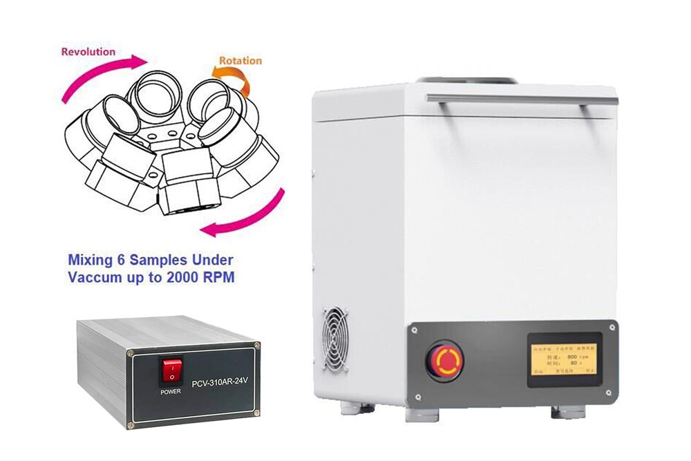 Six Containers (30mL) Hi-Throughput Vacuum Planetary Centrifugal Mixer - MSK-PCV-30