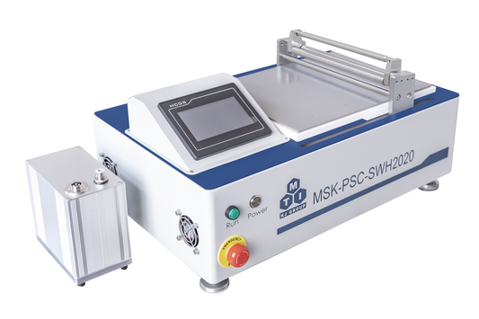 Sheet-to-Sheet Coater with Multifunctional Coating Heads (Mayer Rod, Slot Die, Doctor Blade) & Heated Vacuum Chunk (200 mm * 200 mm, Max. 160°C) - MSK-PSC-SWH2020