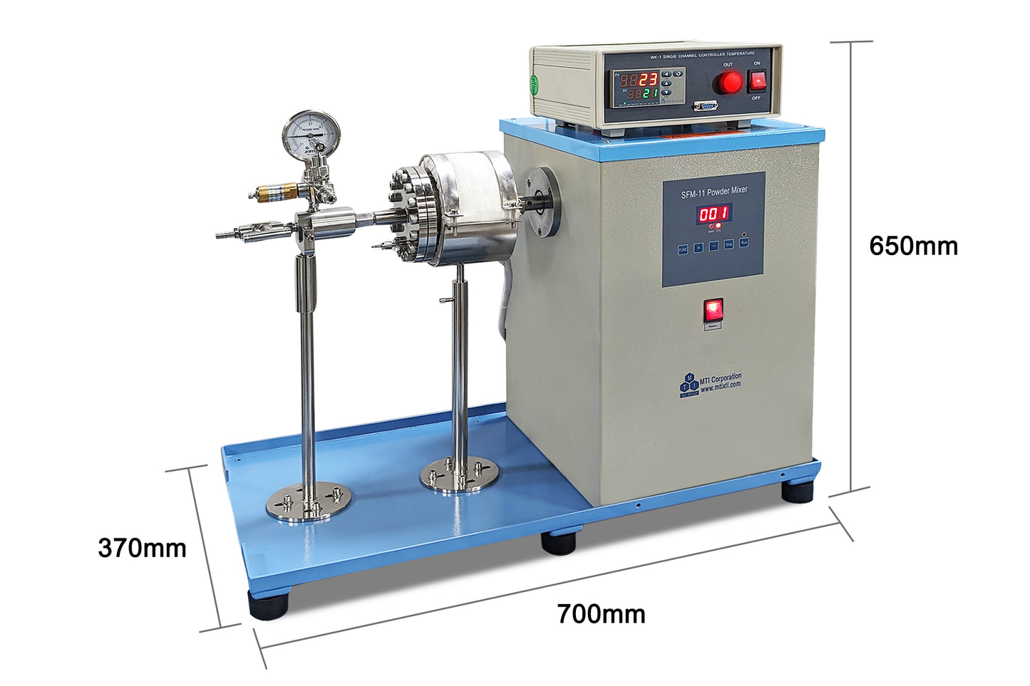 500°C & 3 Bar Max. Rotary Ball Milling (500ml) with Gas Flow Function - MSK-SFM-11-H500