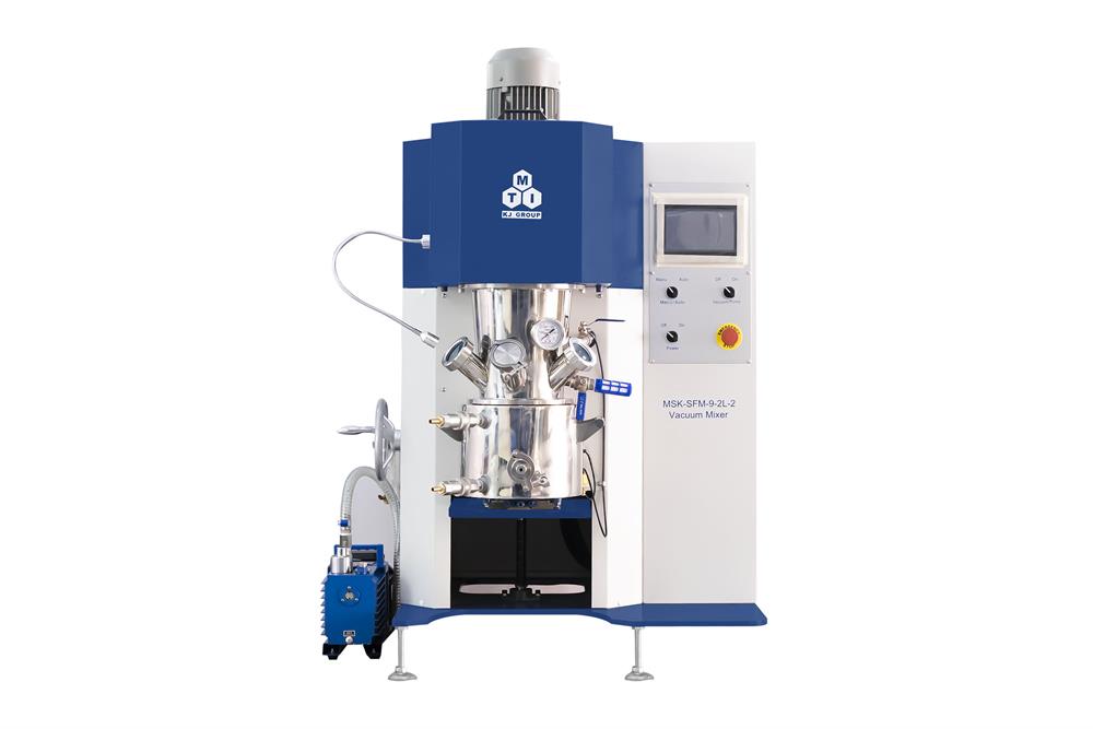 2 Liter Four-Shaft (Two Dispersing, Two Stirring) Planetary Vacuum Mixer with Vacuum Pump & Water Chiller - MSK-SFM-9-2L