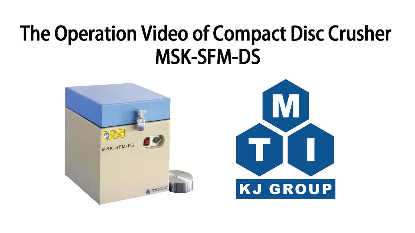 Compact Disc Crusher / Grinder - MSK-SFM-DS