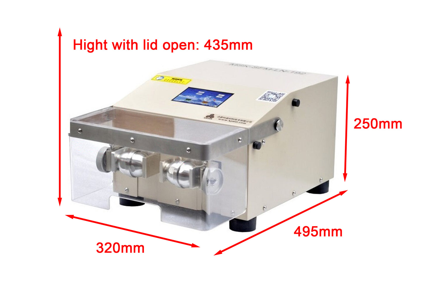 High Energy Impact Mill w/ Dual 50 ml Jars & 48 Tubes Adaptors -MSKSFM192LN