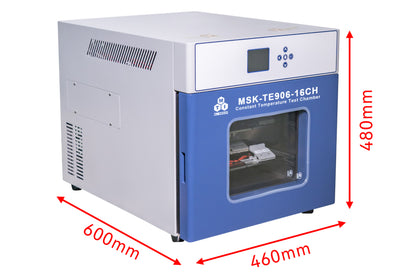 16 Channel Battery Analyzer (2μA-100mA, up to 5V) Integrated with Temp. Control Chamber (15-60°C) w/ Laptop Software