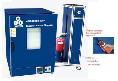 131 L 200oC Max Thermal Abuse Test Chamber w/ Optional Automatic Extinguisher Fixture - MSK-TE909