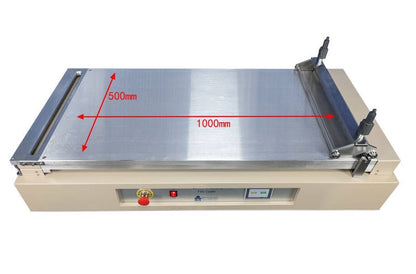 500mm-wide Tape Casting Sheet Coater (20"W°43"L) w/ 120°C Vac. Bed & Doctor Blade - MSK-AFA-W500-AL