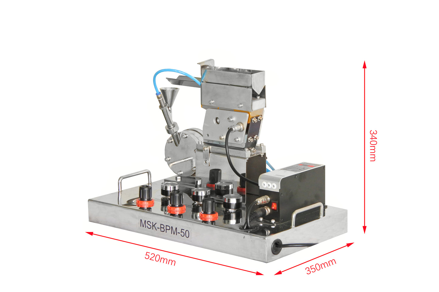 Jet Mill (50 - 500 g/ hr) in Glovebox w/ Purification System - MSK-JB-500-LD