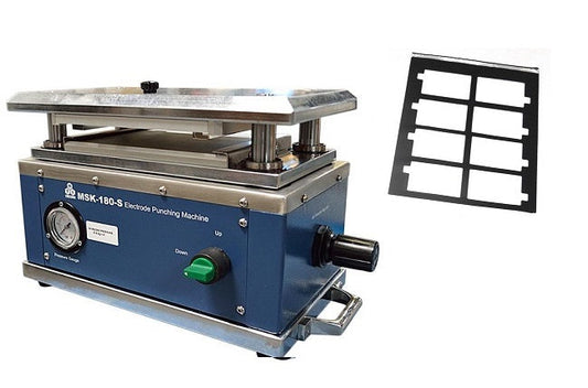 Compact & Precision Pneumatic Die Cutter with A Pair Die for Pouch Battery Research - MSK-180SP