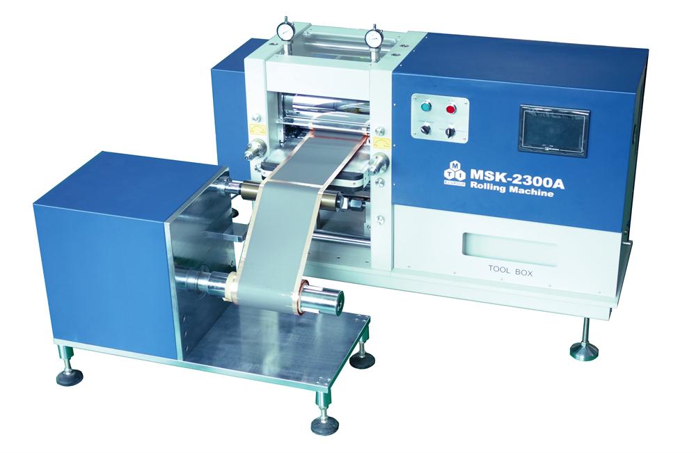 Roll to Roll Pressure Controlled Rolling Press for Battery Electrodes (Max. 300mm Width) - MSK-E2300B