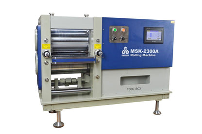 20T Max. Pressure Controlled Rolling Machine (12" W x 8"Dia.) for Battery Electrodes - MSK-E2300A