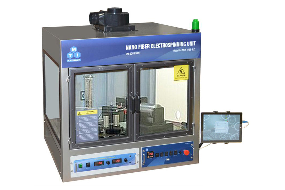 Bench-Top NanoFiber Electrospinning System with 3 Collectors & Heater & Humidity Monitor - MSK-NFES-3