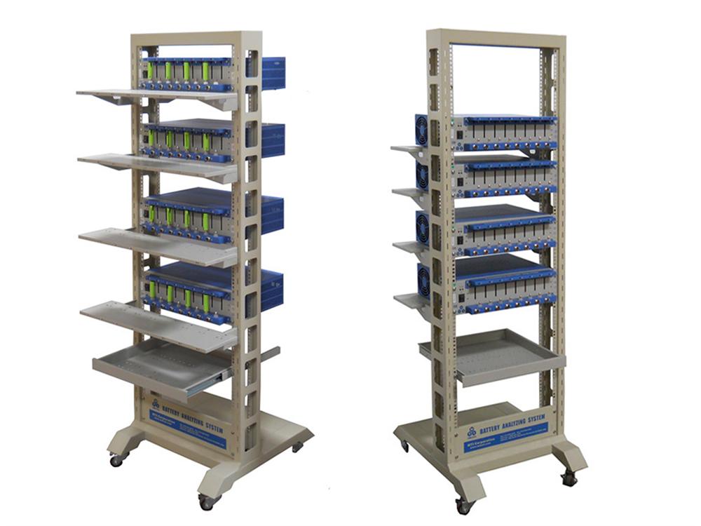 Mobile Rack with Drawer & Four Shelves for Grouping MTI's 8 Channels Battery Analyzers - EQ-BTS-FW9