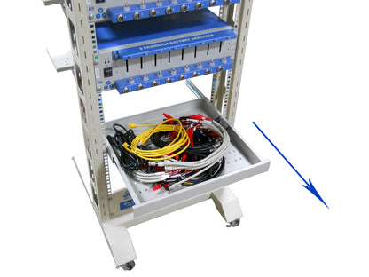 Mobile Rack with Drawer & Four Shelves for Grouping MTI's 8 Channels Battery Analyzers - BTS-FW9