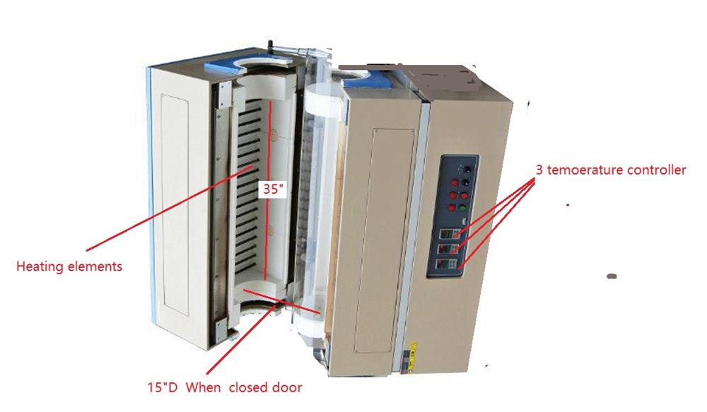 1200°C Two-Zone Tube Furnace w/ Optional Quartz Tube from 11" to 15" - OTF-1100X-II-XX