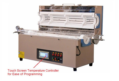 1200C 4-Zone Tube Furnace w/ Touch Screen Controller & Optional Quartz Tube & Flanges ( OD 80 -130 mm) - OTF-1200X--OD