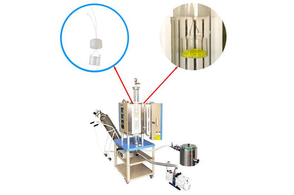 Two Zones (1100C) Split Vertical Tube Furnace w/ 4" Quartz Tube & Vacuum Flanges - OTF-1200X-VT-II-100