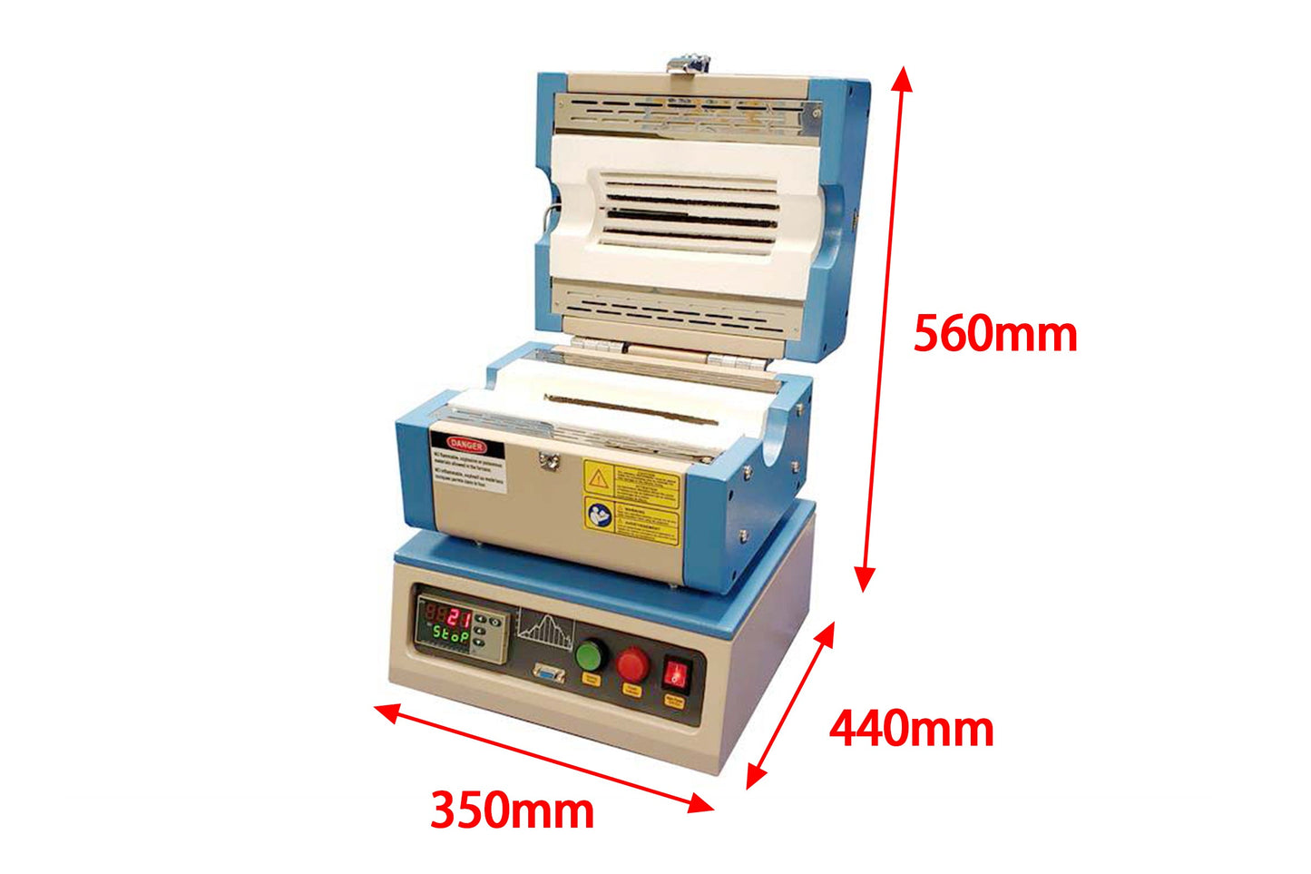 1200C Compact Split Tube Furnace (8" heating zone) w/ Vacuum Flanges & Optional Tube Size-OTF-1200X-S