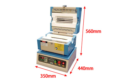 1200C Compact Split Tube Furnace (8" heating zone) w/ Vacuum Flanges & Optional Tube Size-OTF-1200X-S