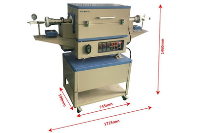 Anti-Corrosive Rotary Tube Furnace w/ 2" ID Double Layer Tube, 800C @ 3 Bar Pressure -OTF-800X-III-R2