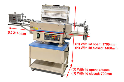 5" Rotary Tube Furnace up to 1200oC with Automatic Feeding & Receiving System - OTF1200XIIIR5