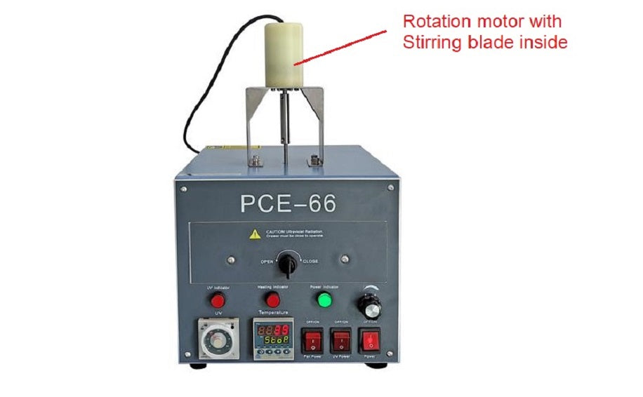 Compact UV-Ozone Cleaner with Stirring Function and Heating for Powder Cleaning - PCE-66MX