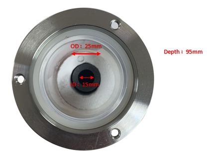 Induction Melting Quartz Assembly with Four 1/4" Tube Feedthroughs for 60 mm O.D. Tube - FL60FT4-OK