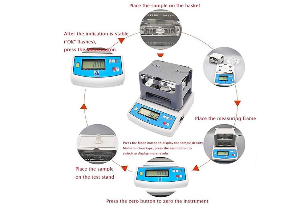 Digital Solids Density Meter, 0.001 g/cm3 High Accuracy, 300 g, SDM-300