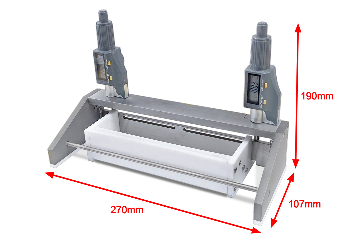 Digital Micrometer Adjustable Film Applicator - 250mm with PTFE Slurry Slot (180mm Coating Width) - SEKTQ250D-SR