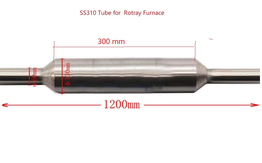 5" SS310 Alloy Tube for MTI Two Zone Rotary Tube Furnace - TSSR5-N