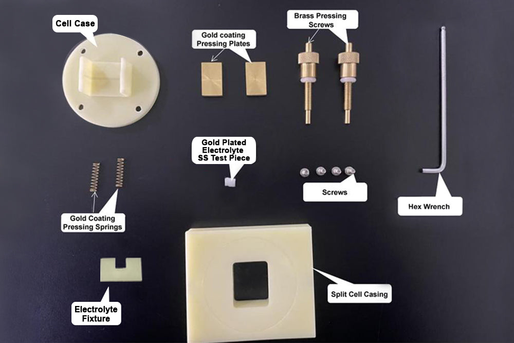 Small Split Cell with Quartz Window for In-Situ Optical Microscope Analysis of SSB Interface - EQ-STC-SSI