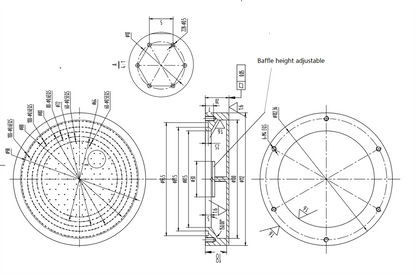 4'' Dia. Pinned Shower Head for DIY of ALD/CVD - EQ-SH-4