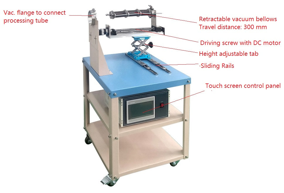 Automatic and Vacuum-Sealed Linear Sliding Device for Tube Furnace - EQ-Slide-300