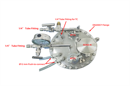 800°C 8" ID SS310 Chamber High Vacuum Furnace VBF-800X-HV