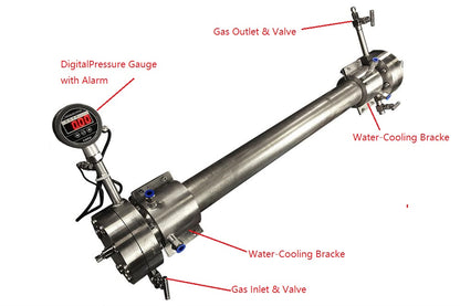 Hi-Pressure Super Alloy Tube: 85ODx50 IDx1000L (mm) w/ Flange, 1100oC Max. - Tube-HP-85-50-1000