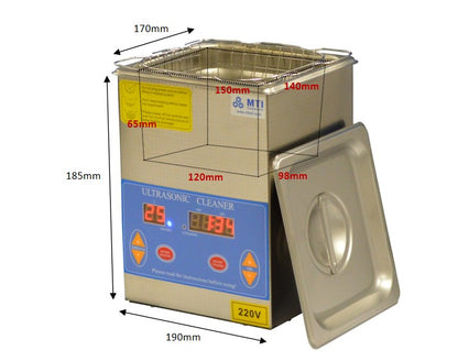 Heatable Ultrasonic Cleaner with Digital Timer 1300 mL-VGT-1613QTD