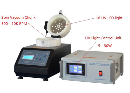 Hi-Speed Spin Coater (10K rpm & 5" max) w/ Optional Heating or UV Cover up to 200°C- VTC-100PA