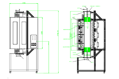 1200°C Large Vertical Tube Furnace with 8'' or 11" Quartz tube & Vacuum Flange - OTF-1100X-III-VT