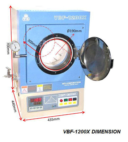 1100°C Max 8OD7.6 LVacuum Chamber Furnace with Feedthrough flange-VBF-1200X-H8