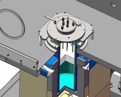 1100°C Max. Molten Salts Reactor integrated with a Glovebox - VEF-1200-GB