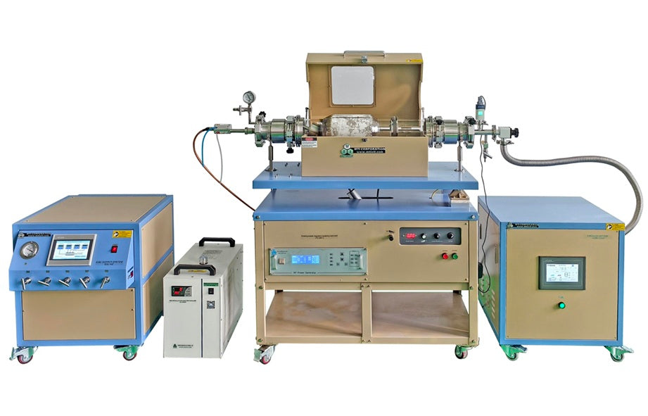 RF Magnetron Sputtering Powder Coater inside Rotary and Rocking Quartz Tube Chamber - VTC2RFC