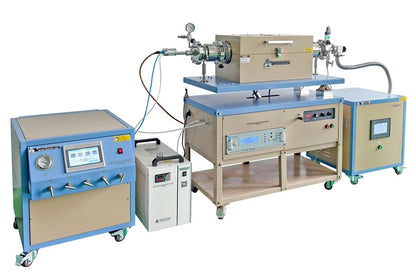 RF Magnetron Sputtering Powder Coater inside Rotary and Rocking Quartz Tube Chamber - VTC2RFC