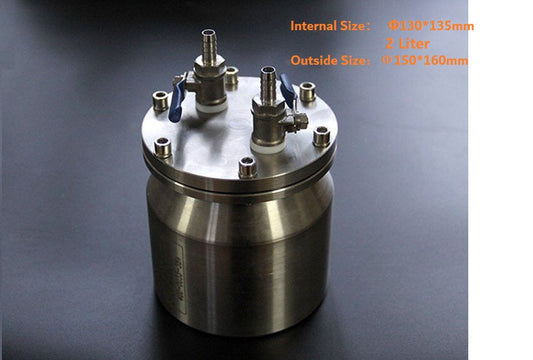 Stainless Steel Vacuum Jar for MTI Lab Roller (2L) - EQ-SS-V2