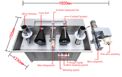 Wire Drawing Machine From 1.0 mm to 0. 2mm for WAAM - YLJ-WD-6