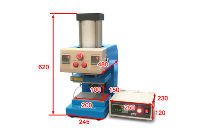 9 KN (+/- 5N) Lamination Hot Press (200x150 mm) up to 150C with Precision Pressure Controller - YLJ-HP80