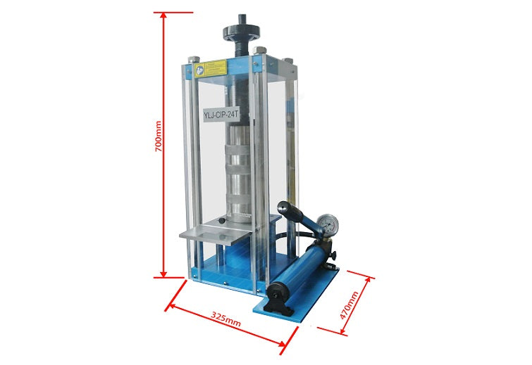 330 MPa CIP (Cold Isostatic Pressing) Press with 30mm ID Vessel up - YLJ-CIP-20B