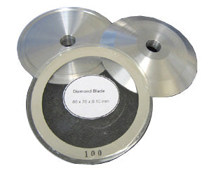 100 mm OD x 0.1 mm Thickness Diamond Cutting Blades with 0.5" Arbor Flange - EQ-EC-822