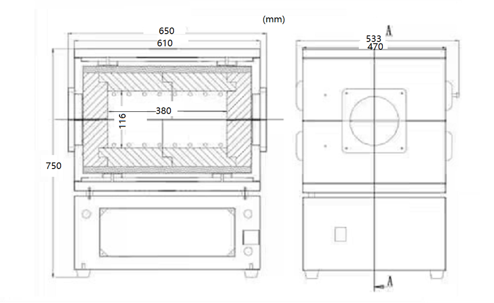 1500C Split Tube Furnace with Vacuum Flanges & Available for 2"or 3" Alumina Tube - OTF1500X