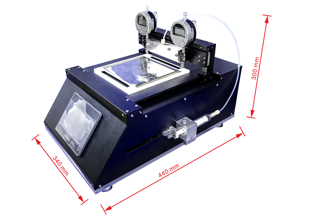 Precision Slot Die Sheet Coater w/ Heating Vacuum Chuck & Syringe Pump (4" Width & 120°C Max.) - MSK-AFA-PD100