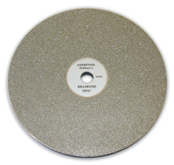 Electro-plated 6" Dia. Diamond Grinding Plate with PSA, 320 - mesh - EQ-DGP-6PB-320